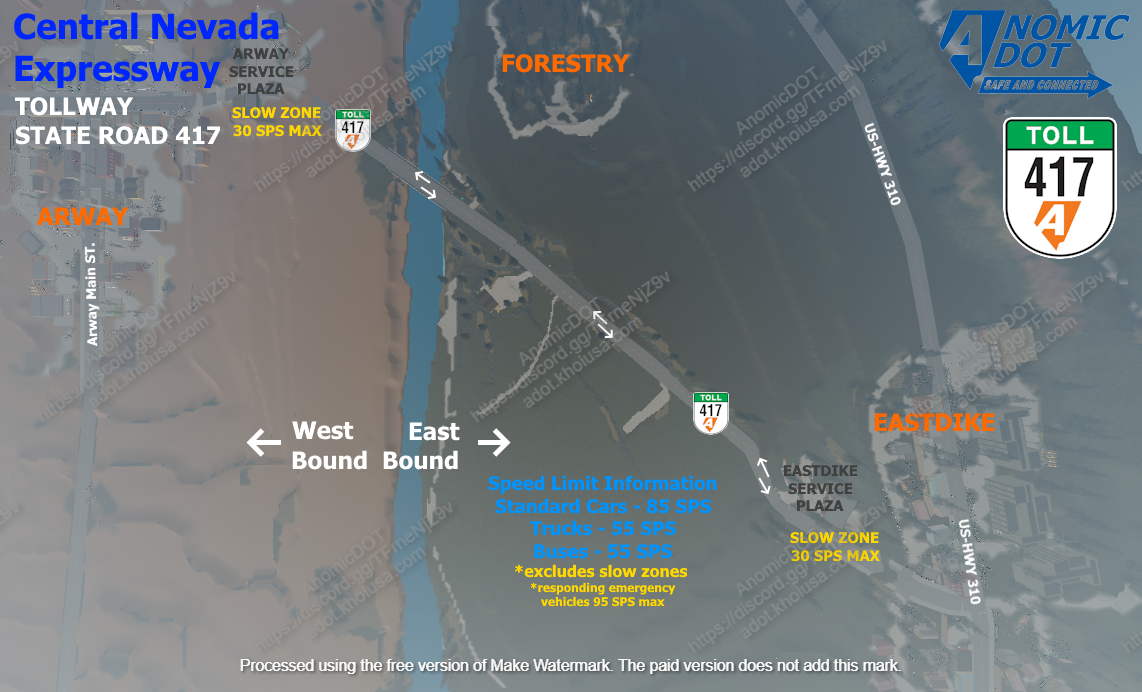 AnomicDOT Central Nevada 417 Expressway Map